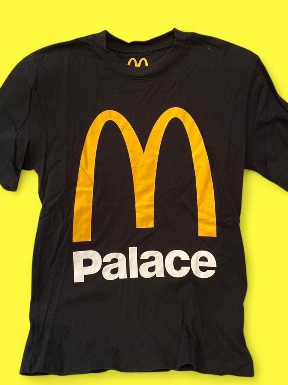 Palace x McDonald’s Black Tee with Yellow Logo